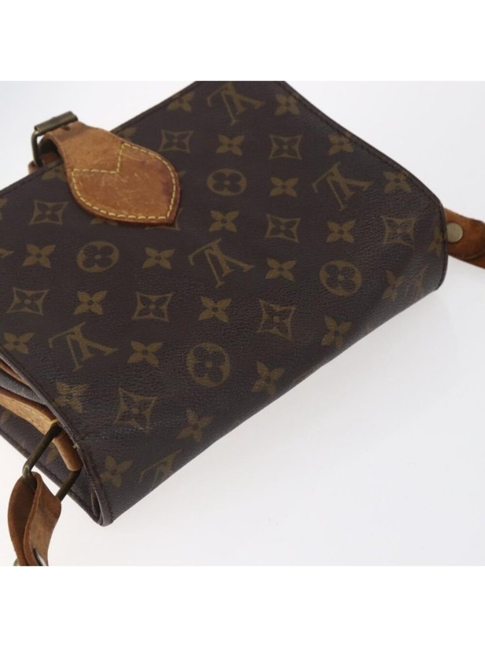 Authentic LOUIS VUITTON Monogram Cartouchiere MM Shoulder Bag M51253 LV - Picture 13 of 16